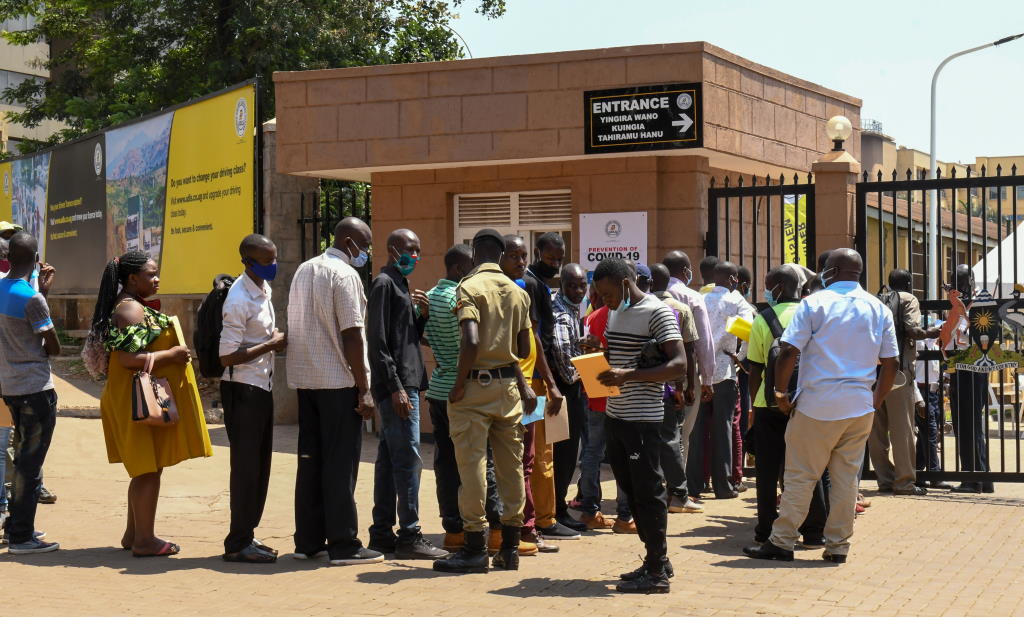 Customers at the UDLS Main Office in Kampala